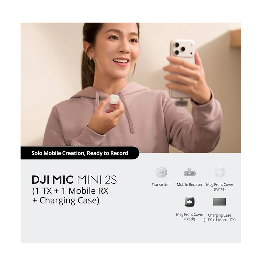 DJI Mic Mini 2S (1 TX + 1 Mobile RX + Charging Case)