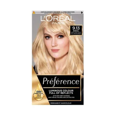 Loreal Hair Color Preference - 9.13 Baikal Very Light ASH Golden Blonde (Belgium)