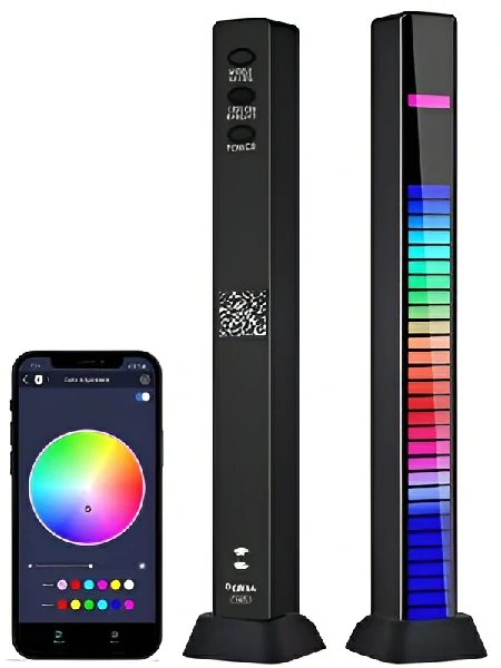 RGB APP Control Rechargeable Rhythm Light With Voice-Activated Pickup (D8-32)