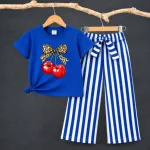 Preeti Royal Blue Girls' Two-Piece Set