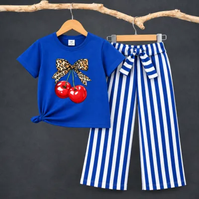 Preeti Royal Blue Girls' Two-Piece Set