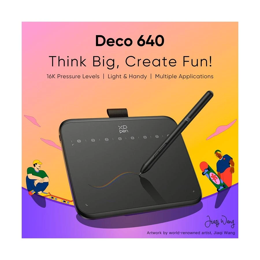 XP-Pen Deco 640 IT640 Black Drawing Graphic Tablet