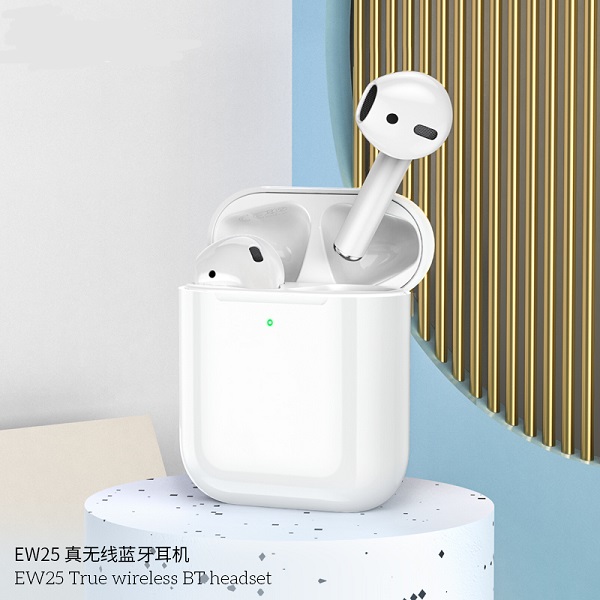 HOCO EW25 TWS True Wireless Bluetooth Earbuds – White