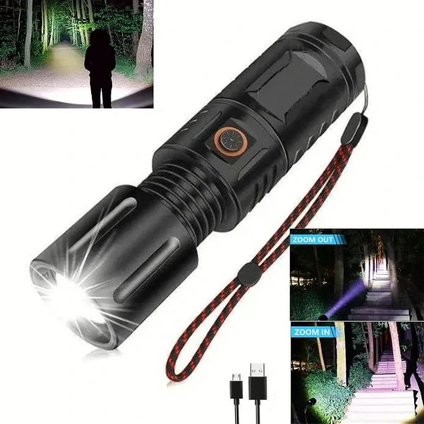 USB Rechargeable Emergency LED Torch Ligh