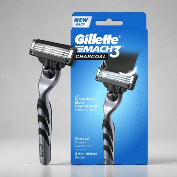 Gillette Mach3 Charcoal 3-Bladed Razor (India)