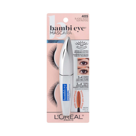 L'Oreal Bambi Eye Waterproof Mascara - 405 Blackest Black (USA)