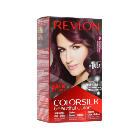 Revlon Colorslk Beautiful Hair Color - 34 Deep Burgundy (USA)