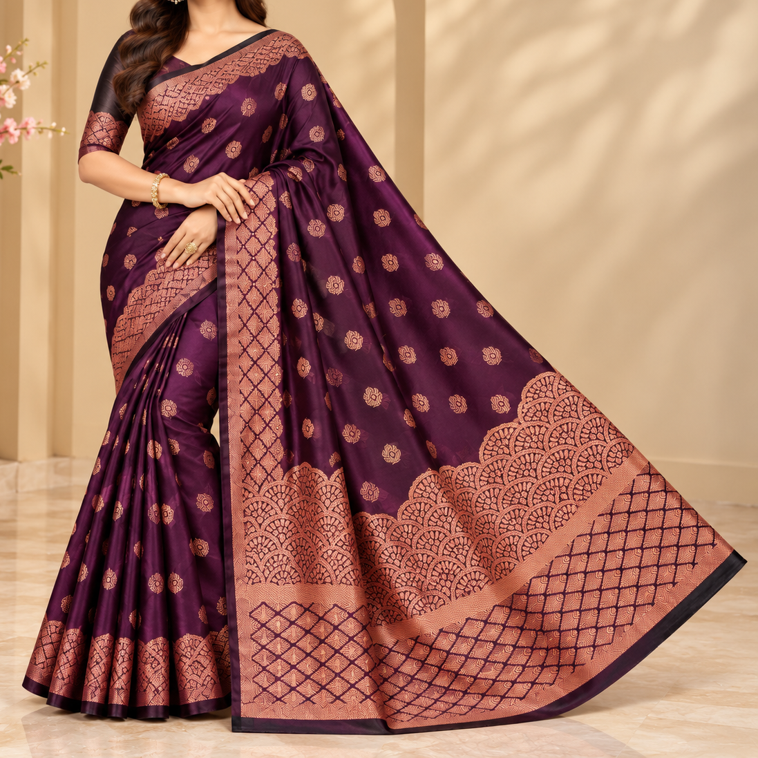 Premium Silk Katan Saree – Exclusive Design