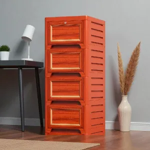 Attire Emperor Wardrobe-Single 4D- Teakwood