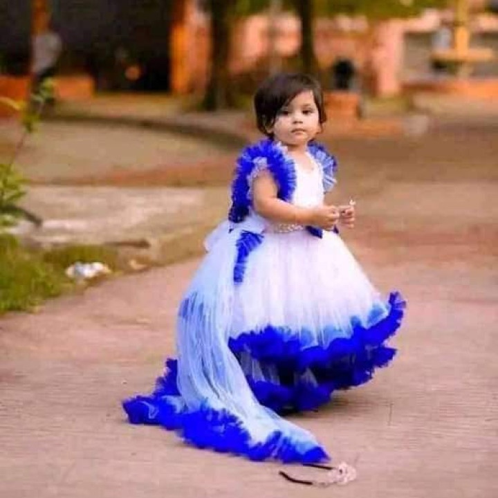 Girls Fairy Party Dress with Bead Work, Ages 3 to 12