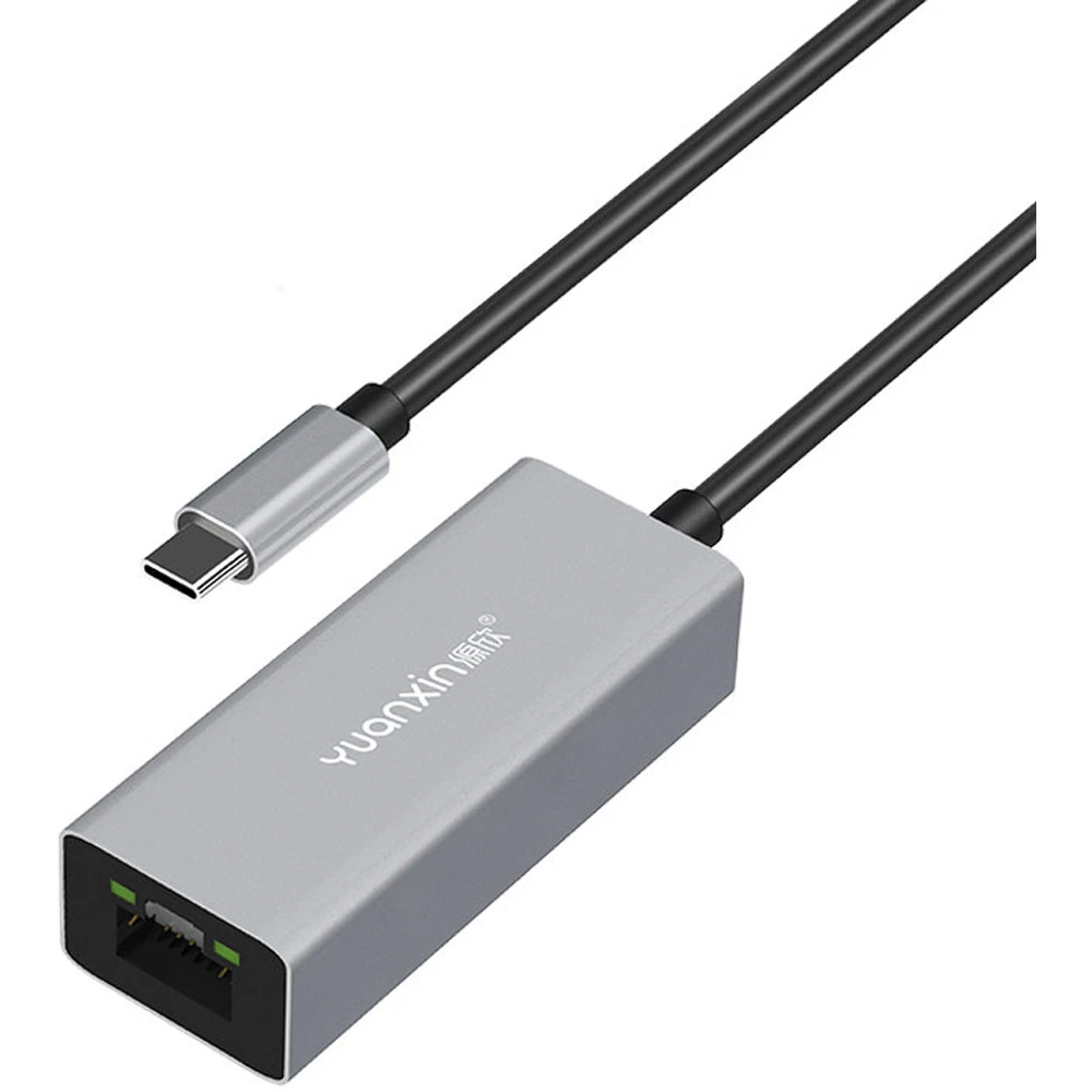 Yuanxin X-3562T Type-C Male to Lan Female Silver Converter