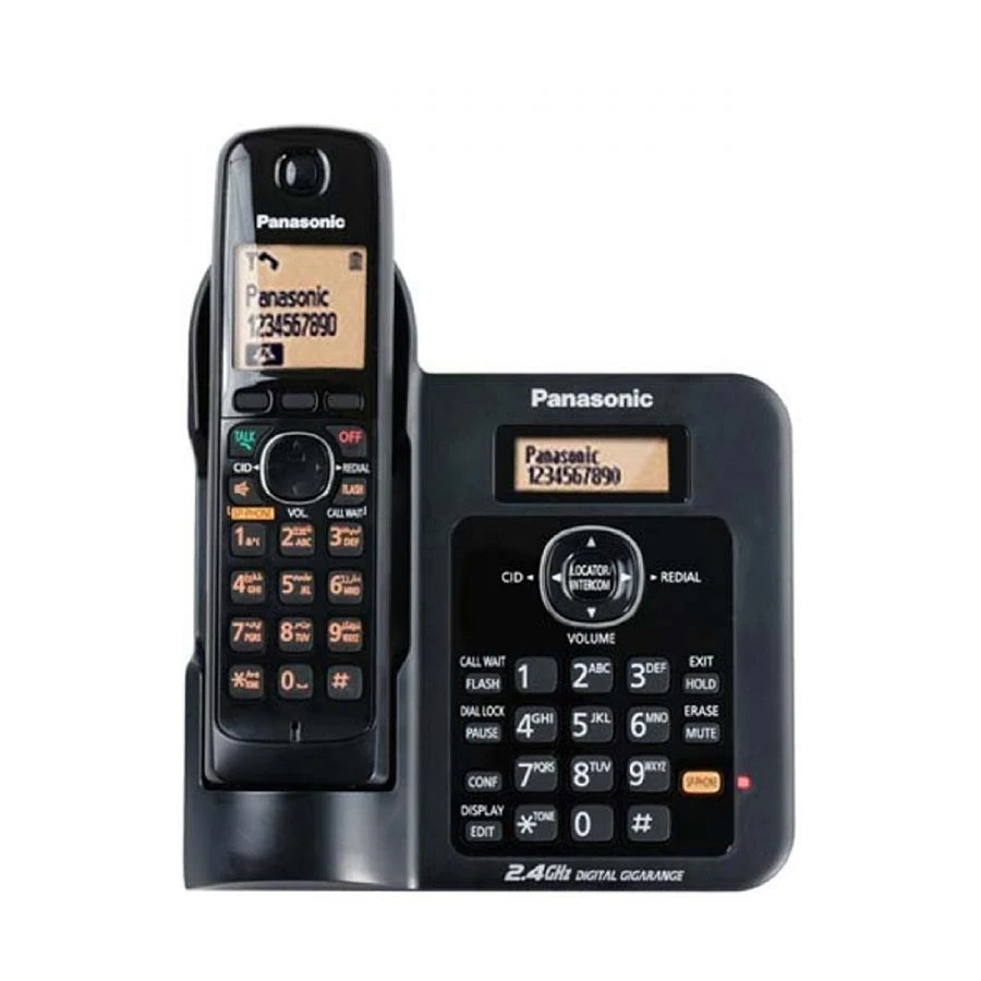 Panasonic KX-TG3811 Cordless Black Phone Set