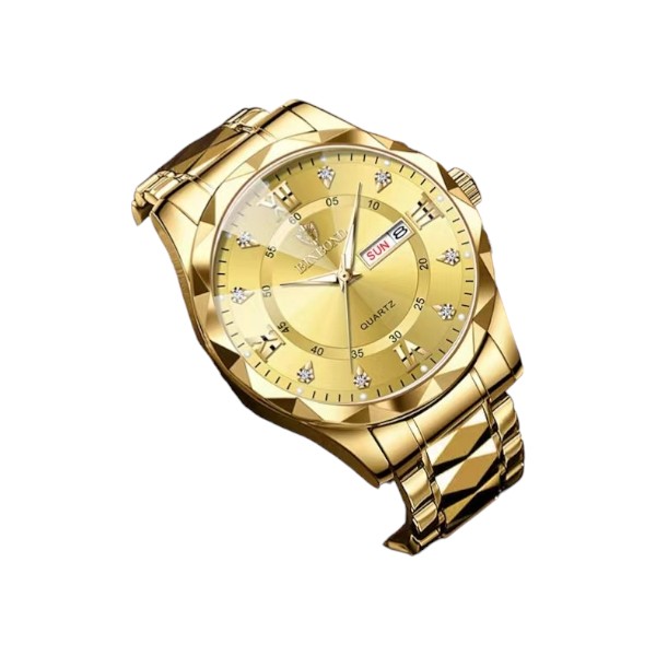 BINBOND 2521 Luxury Brand Luminous Quartz Watch For Men (full golden)