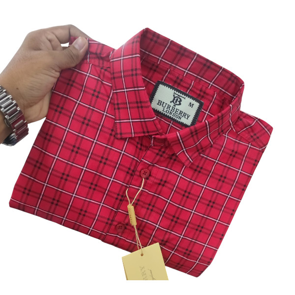 Men's Casual Cotton Full Sleeve Check Shirt