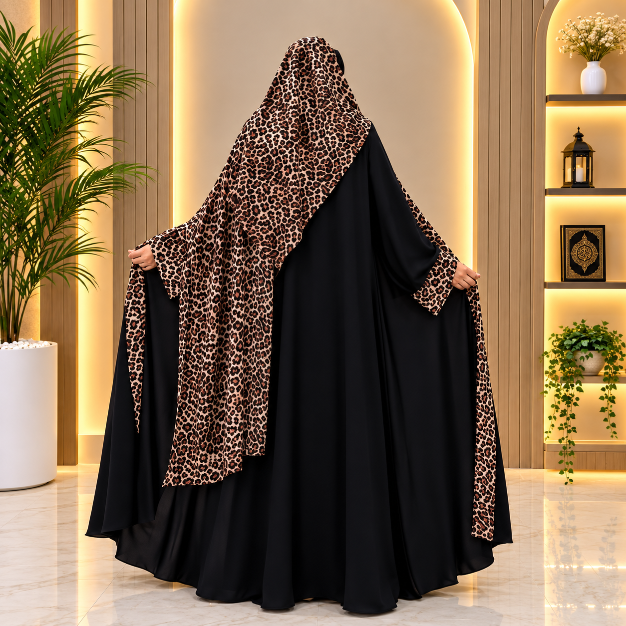 Tiger Print Abaya – 01