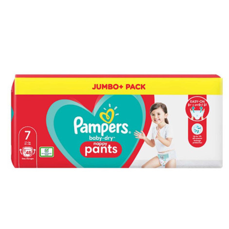 Pampers Baby-Dry Pants - Size 7 - 48 pcs Jumbo Pack (UK)