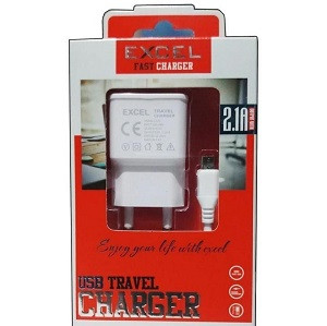 Excel Fast Charger With Micro USB Cable 2.1A