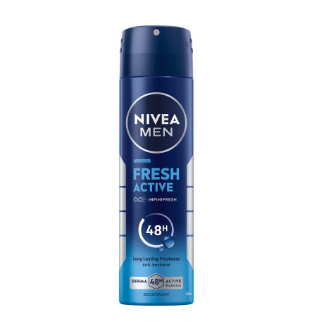 Nivea Men Fresh Active 48h Long Lasting Freshness Deodorent 150ml (Thailand)