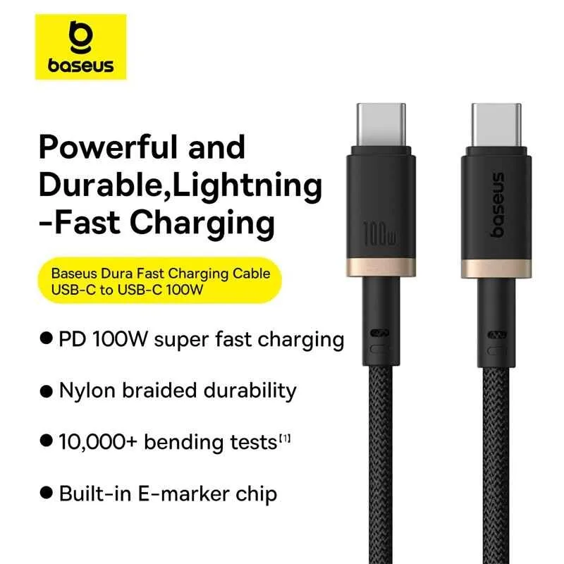 Baseus Dura USB-C to USB-C 100W Charging Cable (1m)