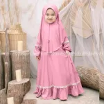 Large Kids Borka with Hijab for Girls, Sizes 36-44