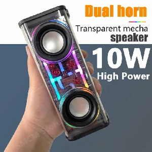 A88 10W Transparent Dual Bluetooth Speaker