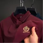 Men's Sticker Logo Polo Shirt, PK Cotton, Chest 38 to 44 Inch