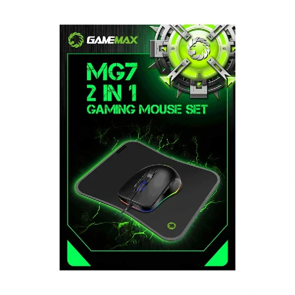 Gamemax MG7 Wired RGB Gaming Mouse with Mousepad