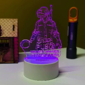 GearUP Acrylic Multicolor Night Lamp (PUBG) – BLACK