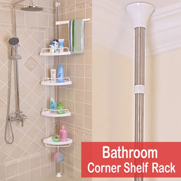 Adjustable Bathroom Corner Shelf Rack