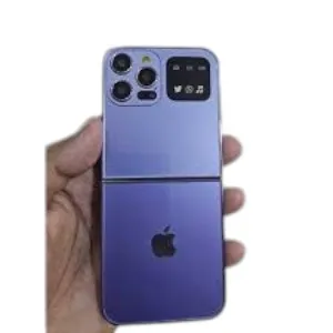 iPhone i15 Pro Flip Button Mobile Purple Colour (New)