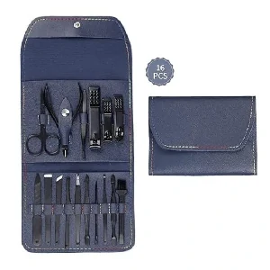 16 In 1 Stainless Steel Manicure Grooming Kit