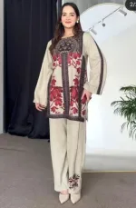 Dubai Silk Digital Print Two Piece for Women, 4 Colours