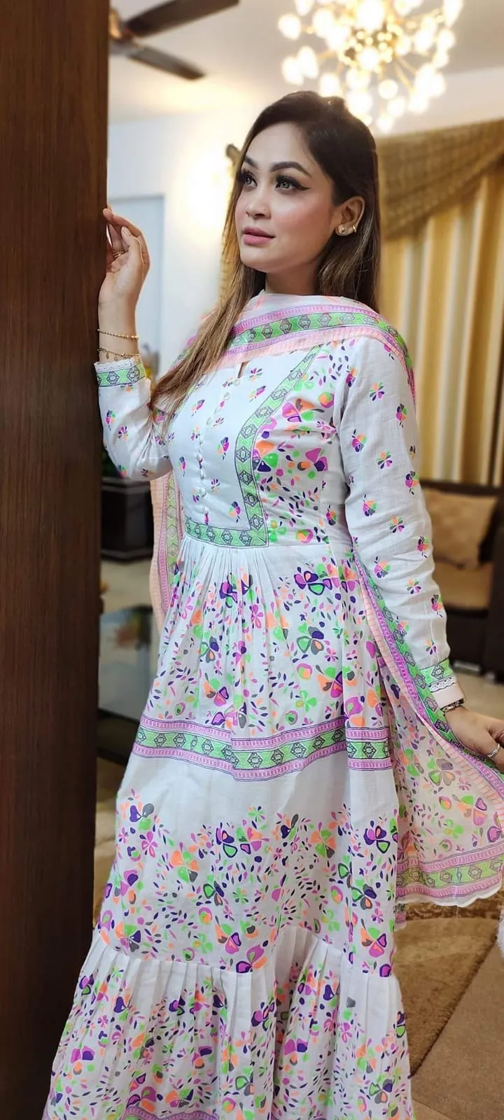 Women's AC Cotton Three Piece, Body 42/44, Pure Cotton Orna