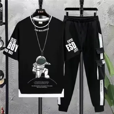 Men's Half Sleeve Jersey T-Shirt and Trouser Set, 6 Colours