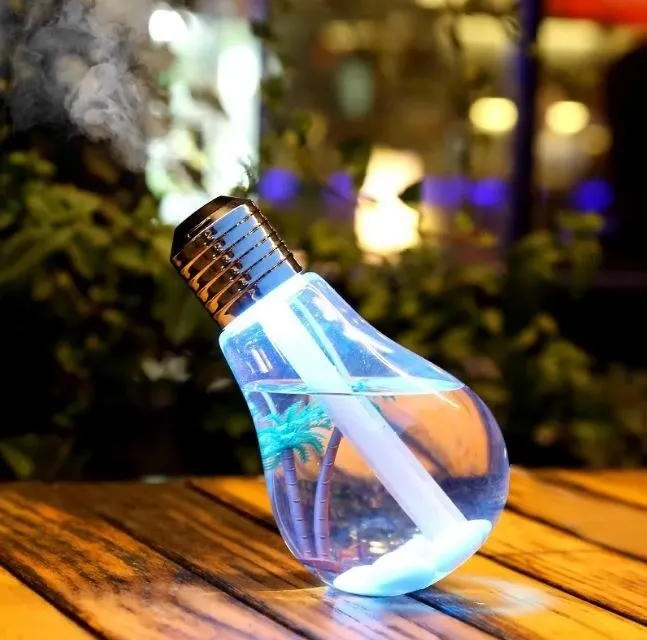 Bulb Humidifier with LED Colour-Changing Night Light