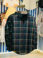 Men's Pure Cotton Full Sleeve Check and Print Shirt, Slim Fit