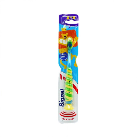 Signal Sticky Feet Ultra Soft Small Head Kids Toothbrush Age 3-8 (Singapore)