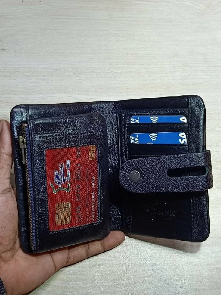 Men’s Stylish Leather Wallet – Black Color (GearUp02-BK)