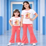 Cute Capybara with Strawberry Girls' Two-Piece Set