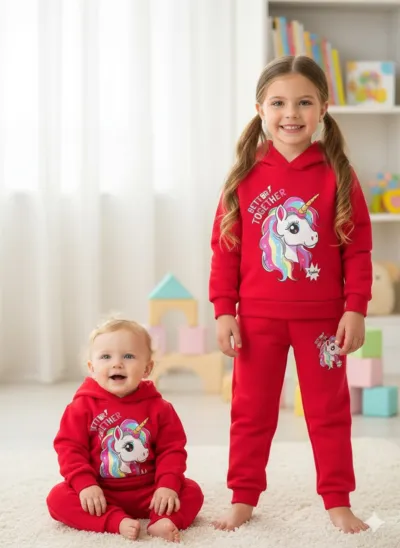Baby Hoodie Set for Boys and Girls, 280-300 GSM, 1 to 10 Years
