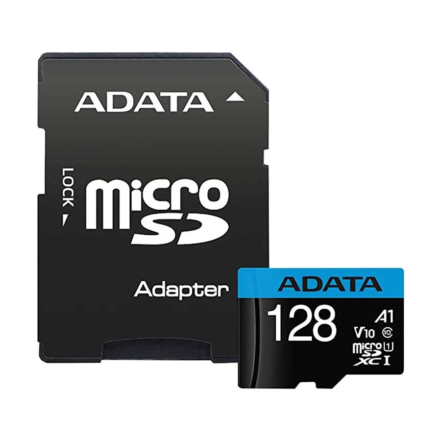 ADATA Premier 128GB MicroSDXC UHS-I V10 Memory Card with Adapter