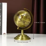 World Map 3D Rotating Glove Decoration Gift- Golden & Eiffel Tower Metal Showpiece Decoration Gift