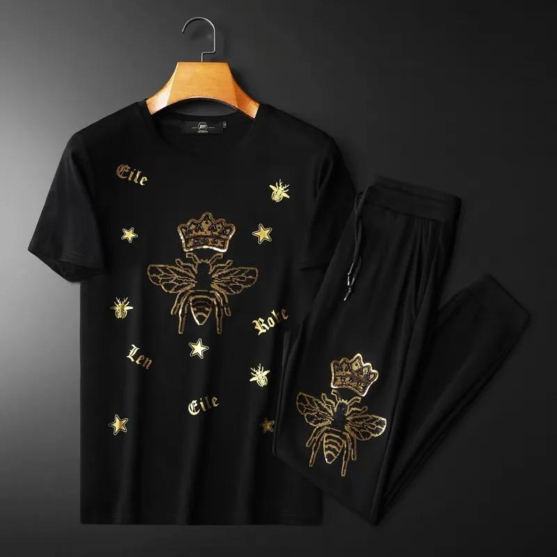 Men's Mesh Jersey T-Shirt and Trouser Combo with Screen Print