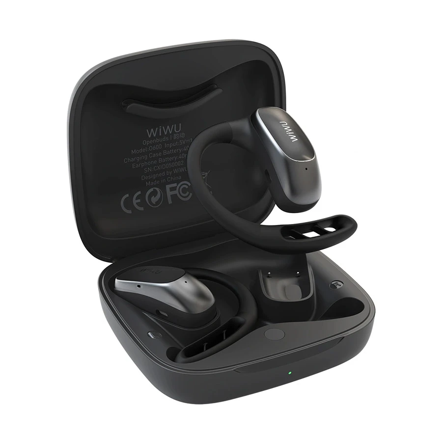 WiWU O600 Black TWS Open Wear Stereo Bluetooth Earbuds