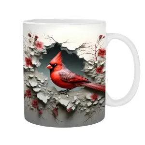 3D Cat Hole In A Wall Design Mug