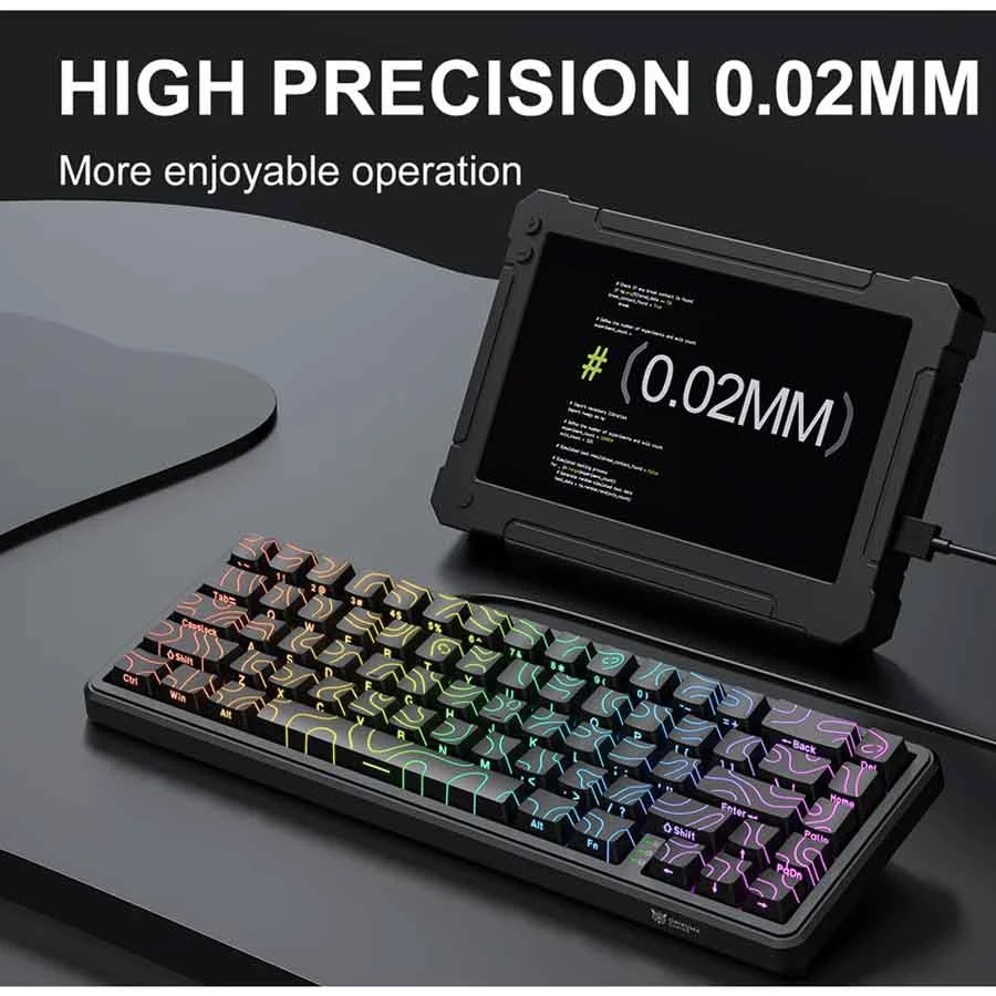 Onikuma G67 RGB Wired Magnetic Switch Gaming Keyboard Black