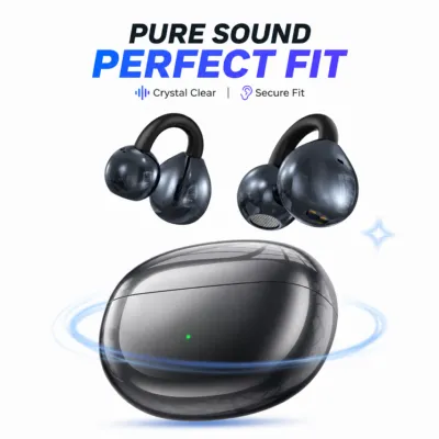 J87 Air Conduction Open-Ear True Wireless Earbuds – Bluetooth 5.4 TWS Sports Headphones with Wireless Charging, ENC Noise Cancelling & 24H Battery