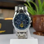 POEDAGAR 996 Luxury Man Luminous Chronograph Watch for Men Stainless Steel Men's Quartz Watches (Silver)