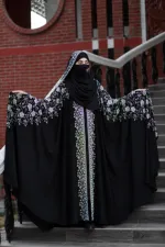 Golap Kaftan Abaya with Hijab and Embroidery Work