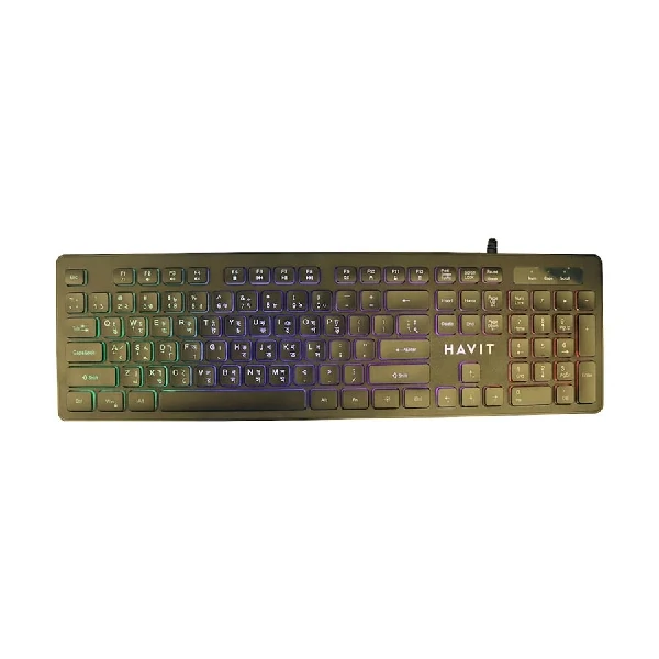 Havit KB660L Wired Black Multi-function Backlit Keyboard with Bangla